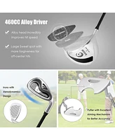 Costway Ladies Womens Complete Golf Clubs Set 10 Pieces Includes Alloy Driver