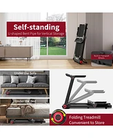 Costway 3.75HP Folding Treadmill Electric Running Machine W/