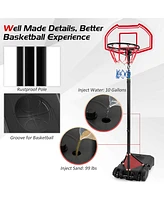Costway Portable Basketball Hoop Stand Height Adjustable Goal System