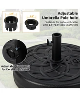 Costway 22'' Patio Fillable Round Umbrella Base Stand Water/Sand Fit Pole 1.5'' & 1.9''
