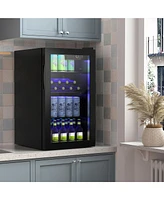 120 Can Beverage Refrigerator Beer Wine Soda Drink Cooler Mini Fridge