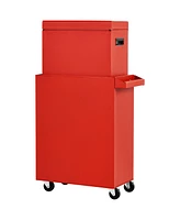 Costway 2 1 Tool Chest & Cabinet with 5 Sliding Drawers Rolling Garage Box Organizer