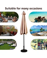 Costway 9FT Patio Umbrella Patio Market Steel Tilt W/ Crank Outdoor Yard Garden