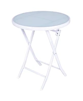 Costway 3 Pcs Folding Bistro Table Chairs Set Garden Backyard Patio Furniture