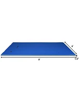 Costway 3 Layer Floating Water Pad Foam Mat Recreation Relaxing Tear-resistant 9' x 6'