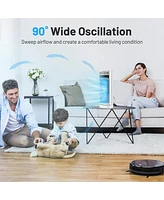 Costway 14'' Mini Oscillating Tower Fan Electric Desk Fan w/3 Speed & Timer