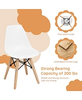4 Pcs Kids Chair Set Mid-Century Modern Style Dining Chairs