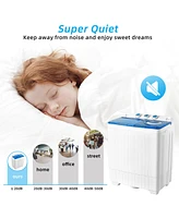 26lbs Portable Semi-automatic Twin Tub Washing Machine