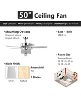 Costway 50'' Electric Crystal Ceiling Fan W/Light Adjustable Speed