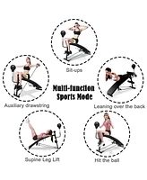 Costway Adjustable Incline Curved Workout Fitness Sit Up Bench