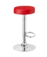 Costway Set of 2 Round Bar Stool Adjustable Swivel Pub Chair