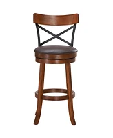 Costway Set of 2 Bar Stools Swivel 29.5'' Dining Bar Chairs