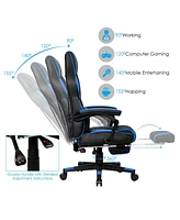 Costway Massage Gaming Chair Reclining Racing Computer Office