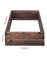 Elevated Wooden Garden Planter Box Bed Kit