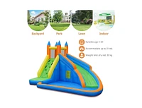 Slickblue Kids Inflatable Water Slide Bouncing House with Carrying Bag and 480W Blower