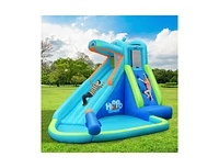 Slickblue Inflatable Water Pool with Splash and Slide Without Blower