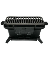 Gymax Heavy Duty Cast Iron Charcoal Grill Tabletop Bbq Grill Stove for Camping Picnic