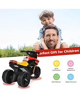 Costway 6V Ride-On Toy Motorcycle Trike 3-Wheel Electric Bicycle w/ Music&Horn