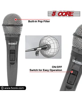 5 Core Handheld Microphone For Karaoke Singing • Dynamic Cardioid Unidirectional Vocal Xlr Mic Pm 600