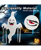 Costway 5 Ft Tall Halloween Inflatable Hanging Ghost Blow-up Yard Decoration w/Led Light