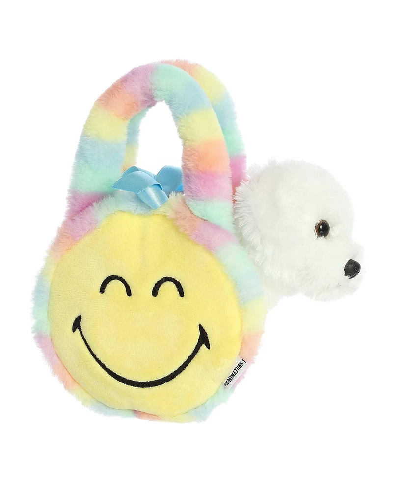 Aurora Small Fancy Pals Pastel Rainbow Smileyworld Vibrant Plush Toy White 8"