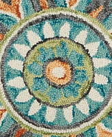 Lr Home Radiance RDC54085 5'x5' Round Area Rug
