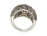 Suzy Levian New York Suzy Levian Sterling Silver Cubic Zirconia Roping Ring