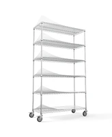 Simplie Fun Heavy Duty Nsf Metal Garage Storage Shelves, 6-Tier, 6000lbs