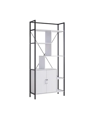 Simplie Fun Bookcase White Black