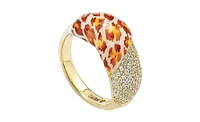 Suzy Levian New York Sterling Silver Cubic Zirconia Pave Leopard "Wild Side" Ring