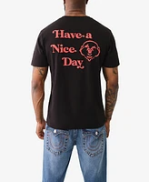 True Religion Men's Short Sleeve Have A Nice Day Puff T-shirts