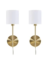 Conway Metal Wall Sconce With Cylinder Shade, Set Of 2