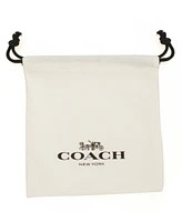 Coach Quartz Heart Charm Huggie Earrings