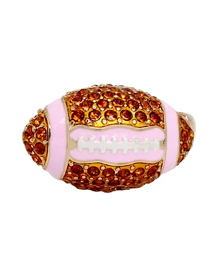 Betsey Johnson Faux Stone Football Cocktail Ring