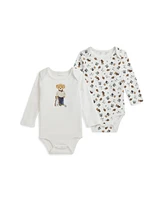 Polo Ralph Lauren Baby Boys Bear Cotton Bodysuit, 2 Pack