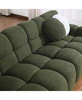 Simplie Fun Usa human body 2 seater sofa, deep marshmallow green boucle