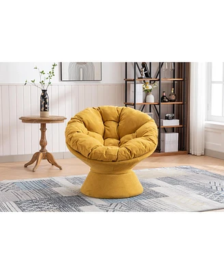 Simplie Fun Oversized Swivel Accent Chair, 360 Swivel Barrel Chair, Papasan Chair For Living Room Bedroom