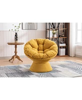 Simplie Fun Oversized Swivel Accent Chair, 360 Swivel Barrel Chair, Papasan Chair For Living Room Bedroom