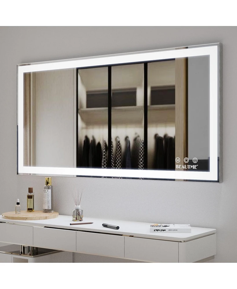 Simplie Fun Smart Led Wall Mounted Bathroom Vanity Mirror