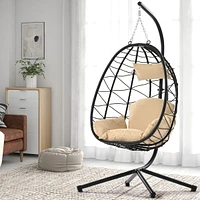 Egg Chair with Stand for Indoor and Outdoor Use