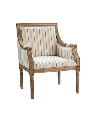 Hulala Home Guye Farmhouse Upholstered Armchair with Turned Leg