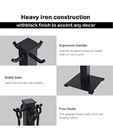 5 Pieces Fireplace Iron Fire Place Tool Set
