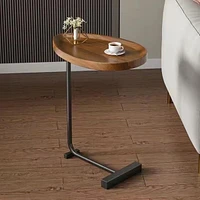 Brown Cshaped Side Table, Small Sofa Table For Living Room