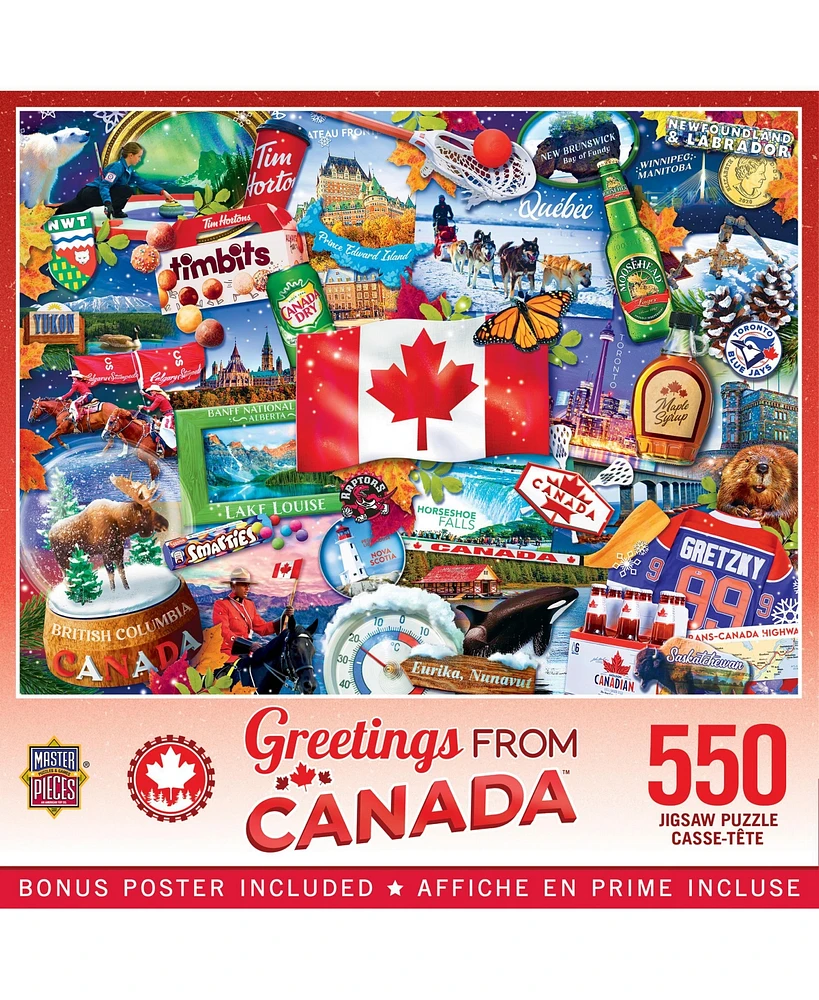 Masterpieces Greetings from Canada 550 pc Puzzles