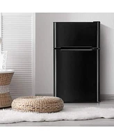 Sugift 3.2 cu ft Compact Stainless Steel Refrigerator