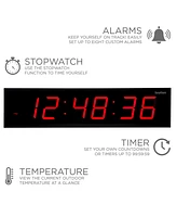 Ivation Large Digital Clock, 36" Led Wall Clock with Alarms, Timer & More