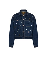 Nocturne Women's Seashell Designed Jean Jacket