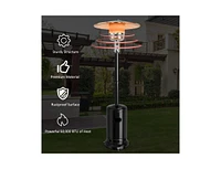 Stainless Steel Propane Patio Heater with Safety Tip-Over Protection – Reliable Outdoor