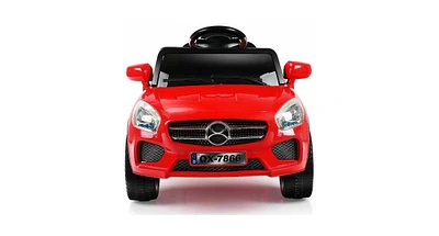 Slickblue 6 V Kids Ride on Car with Rc, Led Lights, MP3- Red