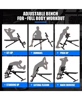 Slickblue Multi-Functional Adjustable Full Body Exercise Weight Bench